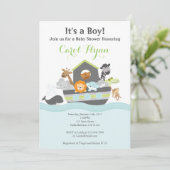 Noah's Ark Baby shower Uitnodiging (Staand voorkant)