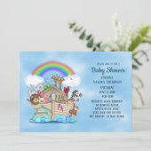 Noah's Ark Baby shower Uitnodiging (Staand voorkant)