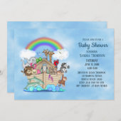Noah's Ark Baby shower Uitnodiging (Voorkant / Achterkant)