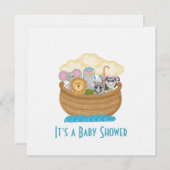 Noah's Ark Baby shower Uitnodiging (Voorkant / Achterkant)