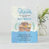 Noah's Ark Baby shower Uitnodiging (Staand voorkant)