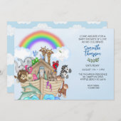 Noah's Ark Baby shower Uitnodiging (Voorkant / Achterkant)