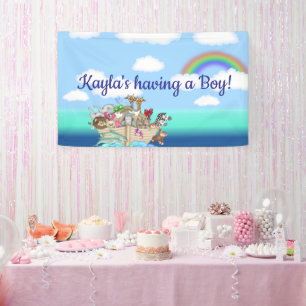 Noahs Ark Baby shower Wandbanner Spandoek
