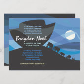 Noah's Ark Bar Bat Mitzvah Uitnodiging (Voorkant / Achterkant)