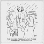 Noah's Ark. Biblical Story, Weather Forecast Funny Sticker (Voorkant)