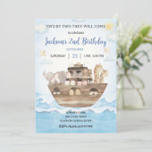 Noah's Ark Birthday Invitation (Debout devant)