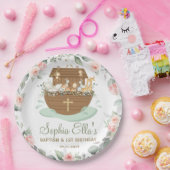 Noah's Ark Bloemen Doop Verjaardag Papieren Bordje (Feest)