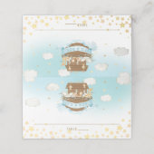 Noah's Ark Blue Cute Animals Boy Baby shower (Buitenkant ongevouwen)