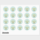Noah's Ark Boho Baby shower Bedankt Ronde Sticker (Vel)