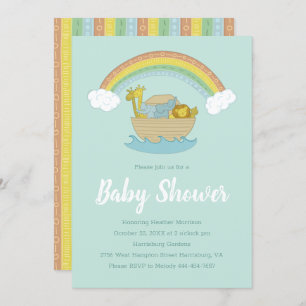Noah's Ark Boho Baby shower Kaart
