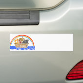 Noah's ark Christelijk kunstwerk_4 Bumpersticker (Op auto)