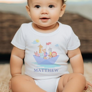 Noah's Ark Cute Animal Boat Romper