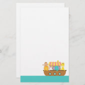 Noah's Ark, Cute Animals voor kinderen Briefpapier (Voorkant / Achterkant)