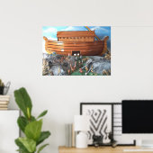 Noahs Ark Diorama Afbeelding Poster (Thuiskantoor)