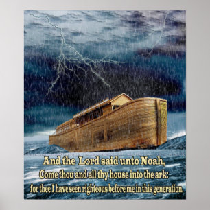 Noah's ark en gebed poster