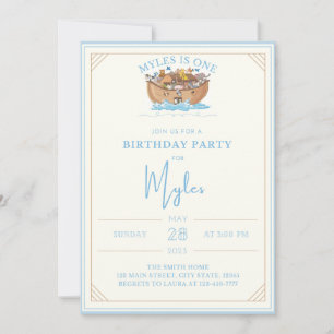 Noah's Ark First Birthday Kaart