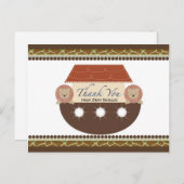 Noah's Ark Flat Dank je wel Card Briefkaart (Voorkant / Achterkant)