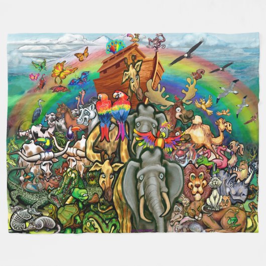Noah's Ark Fleece Blanket (Voorkant (Horizontaal))
