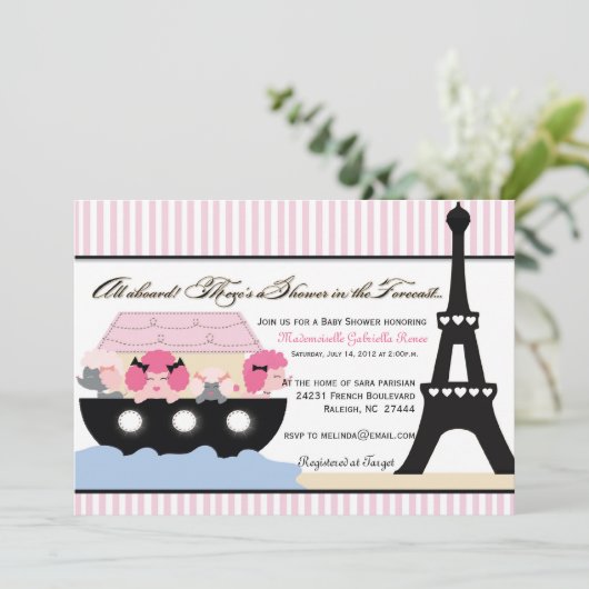 Noahs ark gaat naar de uitnodiging van Parijs voor (Staand voorkant)