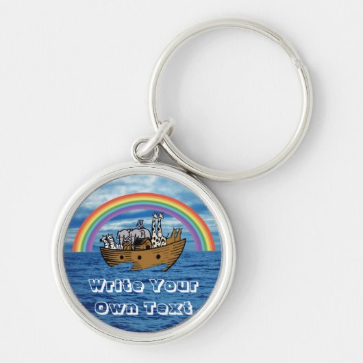 Noah's Ark - Gods regenboogconvenant Sleutelhanger (Voorkant)