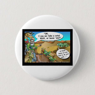 "Noah's Ark" Grappige Cartoon T-shirts Cadeaus Ver Ronde Button 5,7 Cm