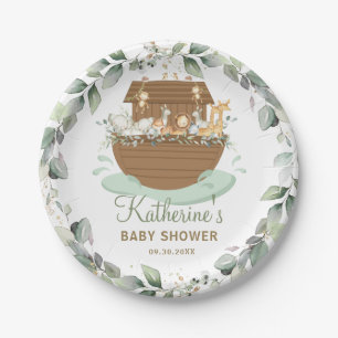 Noah's Ark Greenery Baby shower Birthday Baptism Papieren Bordje