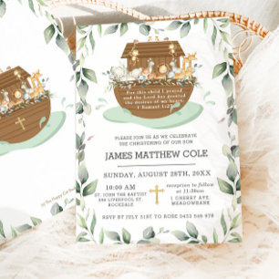 Noah's Ark Greenery Baptism Christening Neutral in Kaart
