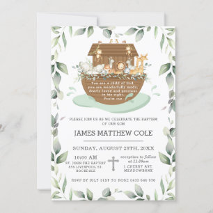 Noah's Ark Greenery Baptism Christening Neutral in Kaart
