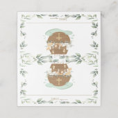 Noah's Ark Groene Dieren Doop doop doopsel (Buitenkant ongevouwen)