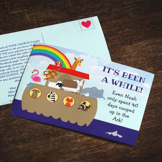 Noah's Ark Het is al een tijdje een zondagsschoolh Briefkaart