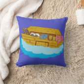 Noah's Ark illustratie Rainbow Funny Elephant Kussen (Deken)