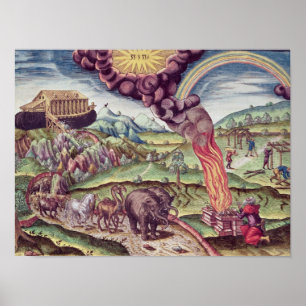 Noah's Ark, illustratie uit 'Brevis Narratio' Poster