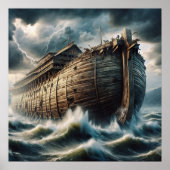 Noah's Ark in the Flood Christelijke Bijbelverhaal Poster (Voorkant)