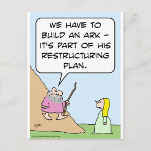 Noah's ark is voor Gods herstructureringsplan Briefkaart