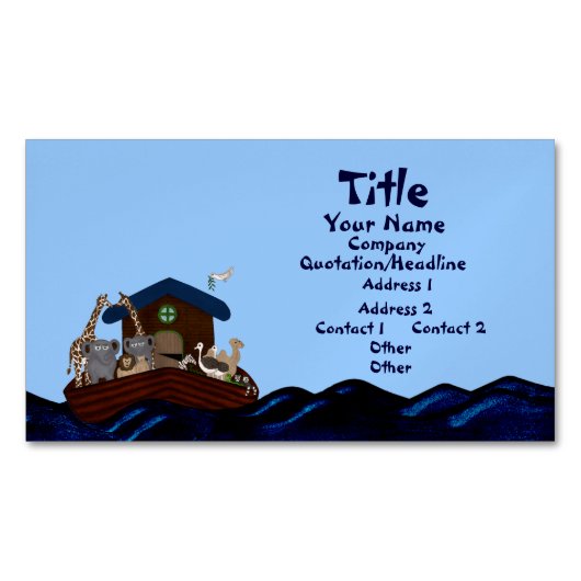 Noah's Ark Magnetisch Visitekaartje (Voorkant)