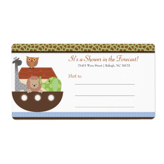 Noah's Ark Mailing Labels (Voorkant)
