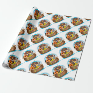 Noah's ark met Oerwouden dieren Cadeaupapier