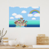 Noahs Ark Mural Poster murale Baby Nursery Salle p (Cuisine)