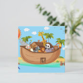 Noah's Ark Personalize Custom Kaart (Staand voorkant)