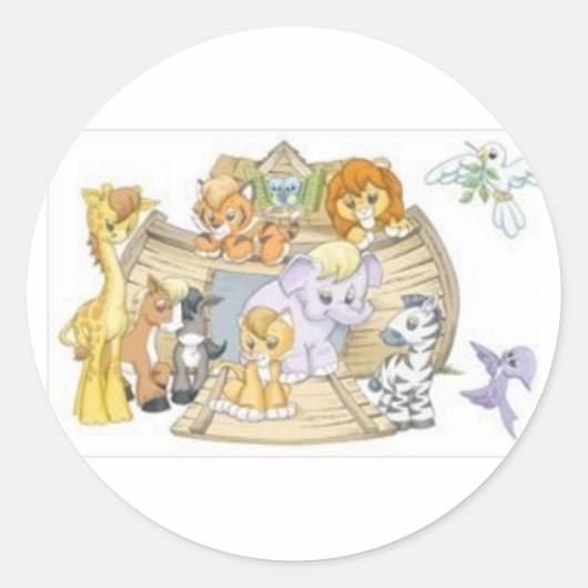 Noah's Ark Ronde Sticker (Voorkant)