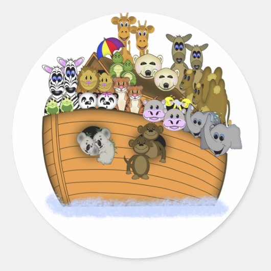 Noah's Ark Ronde Sticker (Voorkant)