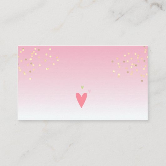 Noah's Ark Roze Meisjes Luier Raffle Informatiekaartje (Achterkant)