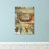 Noah's ark tijdens de overstroming, c.1100 canvas afdruk (Insitu (Houten vloer))