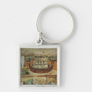 Noah's ark tijdens de overstroming, c.1100 sleutelhanger