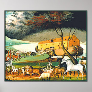 Noah's Ark van Edward Hicks - Alle dieren! Poster