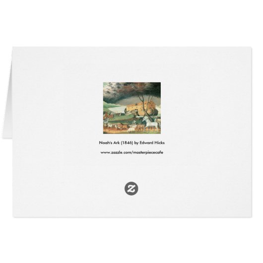 Noah's Ark van Edward Hicks, Folk Art (Achterkant Horizontaal)