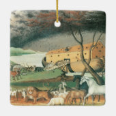 Noah's Ark van Edward Hicks, Folk Art Keramisch Ornament (Achterkant)