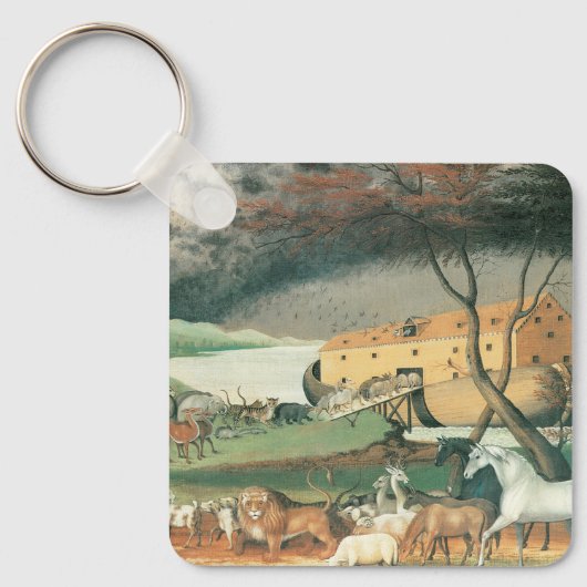 Noah's Ark van Edward Hicks, Folk Art Sleutelhanger (Voorkant)