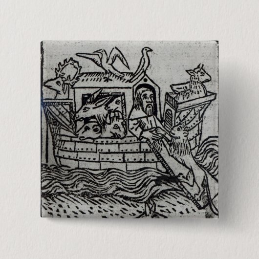 Noah's Ark Vierkante Button 5,1 Cm (Voorkant)