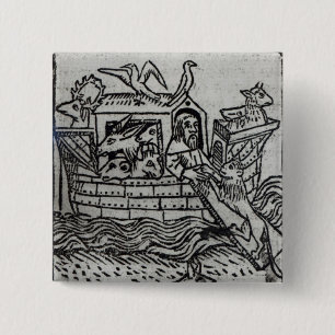 Noah's Ark Vierkante Button 5,1 Cm
